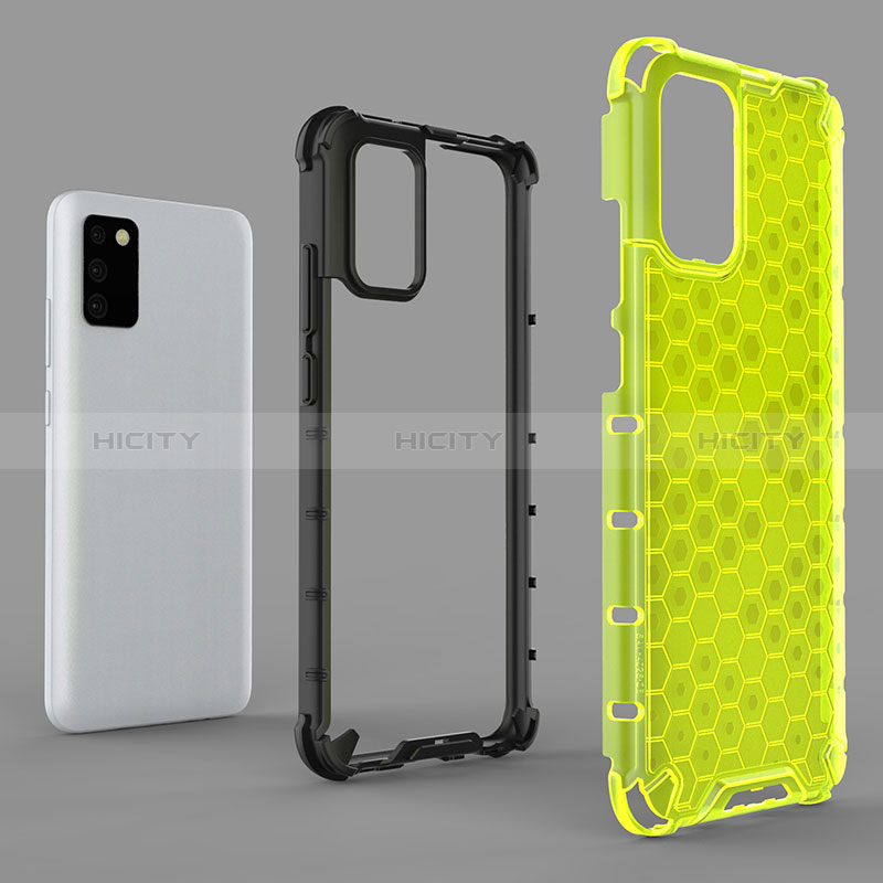 Silicone Transparent Frame Case Cover 360 Degrees AM1 for Samsung Galaxy A03s