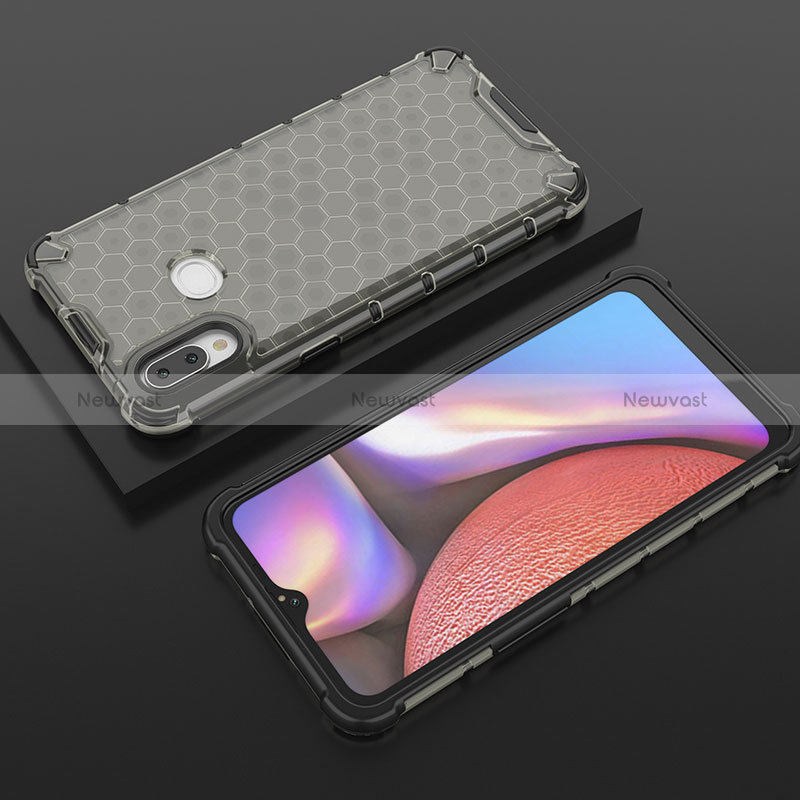 Silicone Transparent Frame Case Cover 360 Degrees AM1 for Samsung Galaxy A10s Black