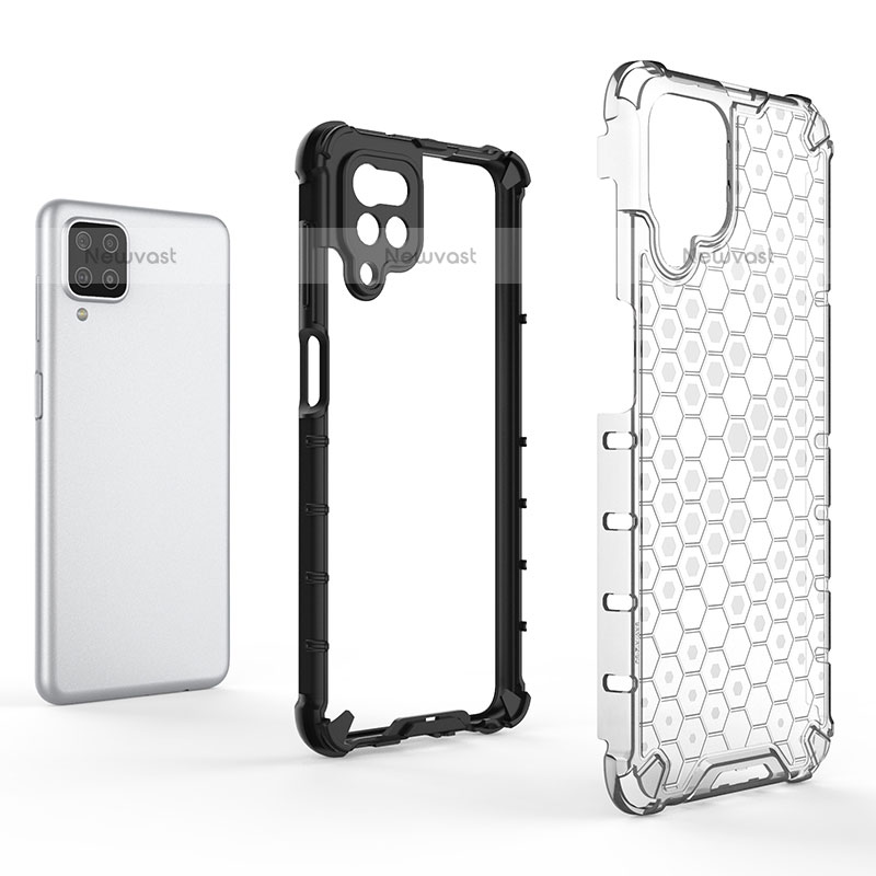 Silicone Transparent Frame Case Cover 360 Degrees AM1 for Samsung Galaxy A12