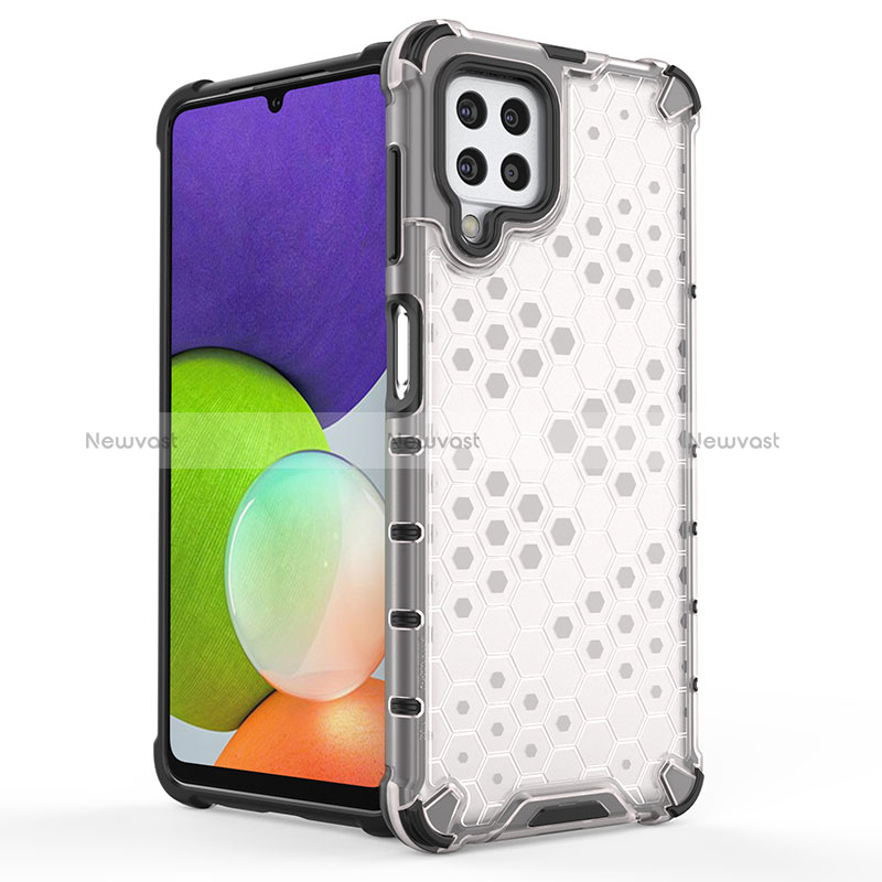 Silicone Transparent Frame Case Cover 360 Degrees AM1 for Samsung Galaxy A22 4G