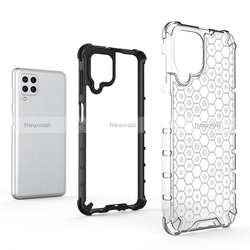 Silicone Transparent Frame Case Cover 360 Degrees AM1 for Samsung Galaxy A22 4G