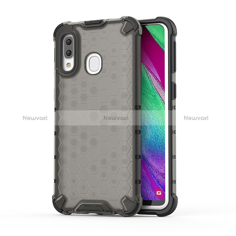 Silicone Transparent Frame Case Cover 360 Degrees AM1 for Samsung Galaxy A40