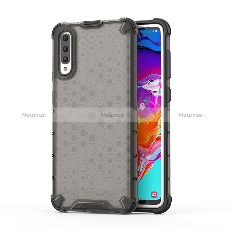 Silicone Transparent Frame Case Cover 360 Degrees AM1 for Samsung Galaxy A70