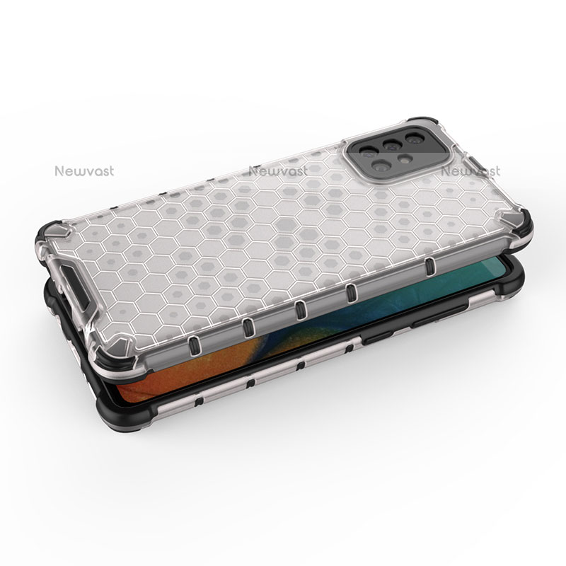 Silicone Transparent Frame Case Cover 360 Degrees AM1 for Samsung Galaxy A71 4G A715