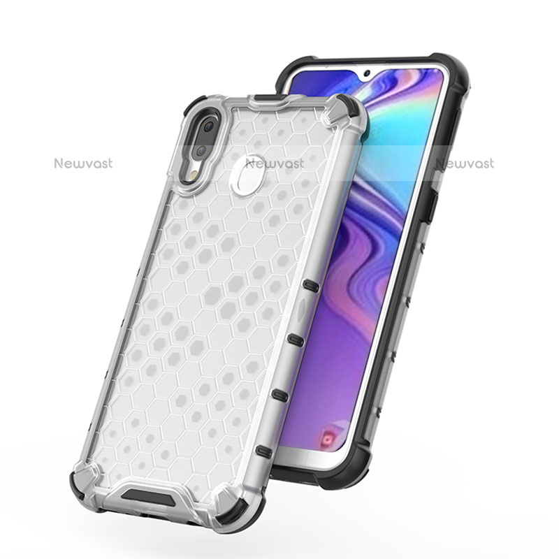 Silicone Transparent Frame Case Cover 360 Degrees AM1 for Samsung Galaxy M20