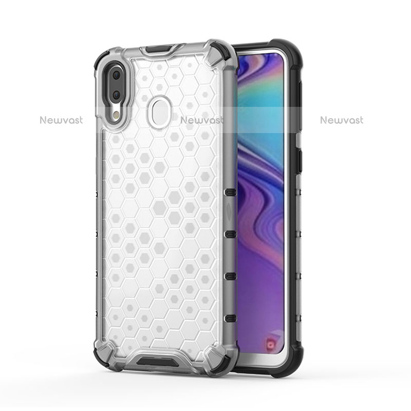 Silicone Transparent Frame Case Cover 360 Degrees AM1 for Samsung Galaxy M20