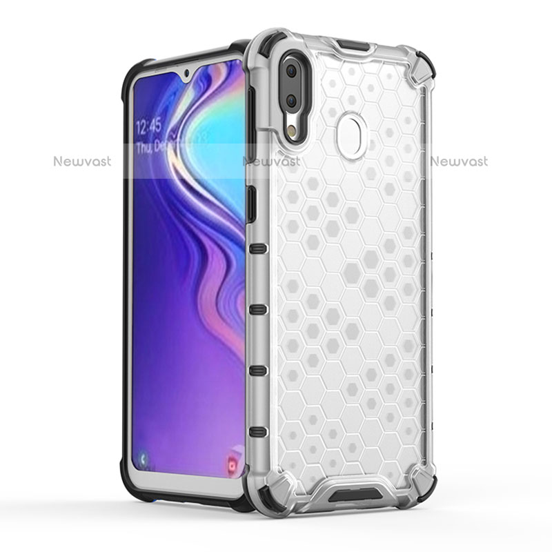 Silicone Transparent Frame Case Cover 360 Degrees AM1 for Samsung Galaxy M20