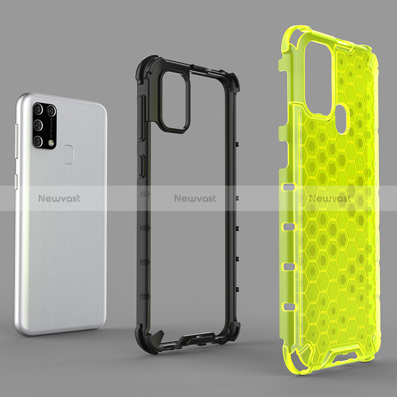 Silicone Transparent Frame Case Cover 360 Degrees AM1 for Samsung Galaxy M21s