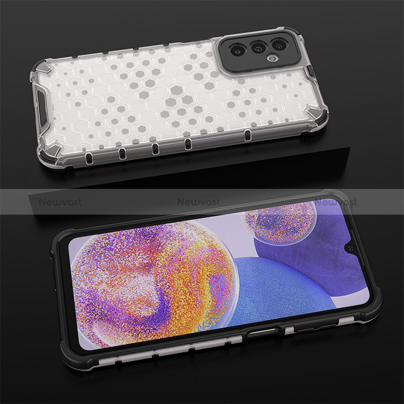 Silicone Transparent Frame Case Cover 360 Degrees AM1 for Samsung Galaxy M23 5G