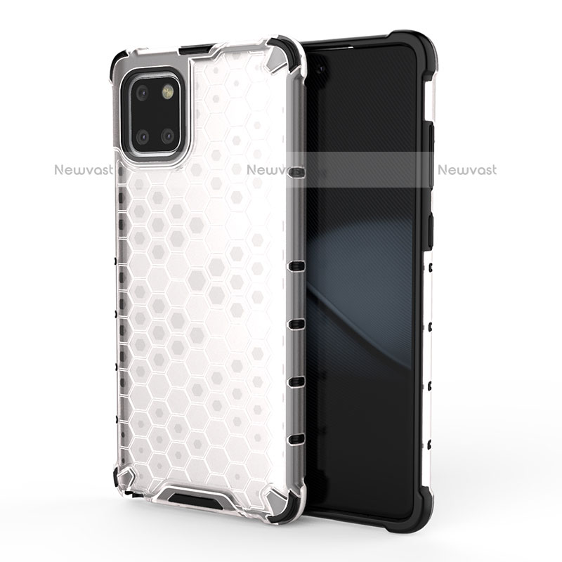 Silicone Transparent Frame Case Cover 360 Degrees AM1 for Samsung Galaxy Note 10 Lite