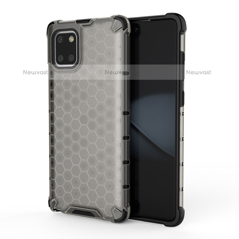 Silicone Transparent Frame Case Cover 360 Degrees AM1 for Samsung Galaxy Note 10 Lite Black