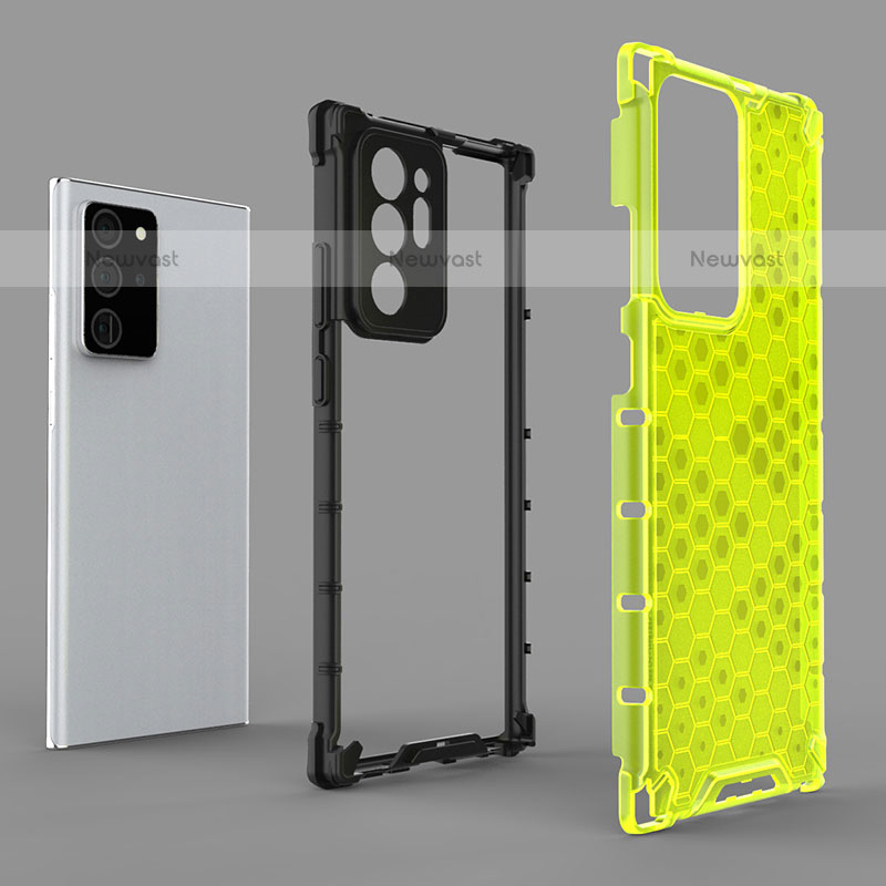 Silicone Transparent Frame Case Cover 360 Degrees AM1 for Samsung Galaxy Note 20 Ultra 5G