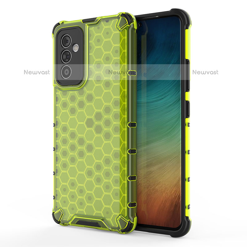 Silicone Transparent Frame Case Cover 360 Degrees AM1 for Samsung Galaxy Quantum2 5G Green