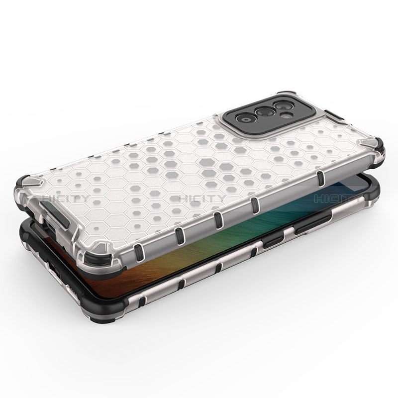 Silicone Transparent Frame Case Cover 360 Degrees AM1 for Samsung Galaxy Quantum4 5G