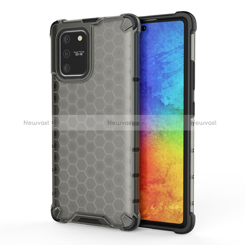 Silicone Transparent Frame Case Cover 360 Degrees AM1 for Samsung Galaxy S10 Lite Black