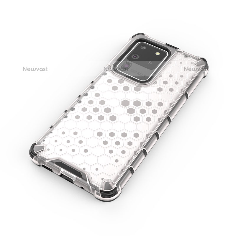 Silicone Transparent Frame Case Cover 360 Degrees AM1 for Samsung Galaxy S20 Ultra 5G