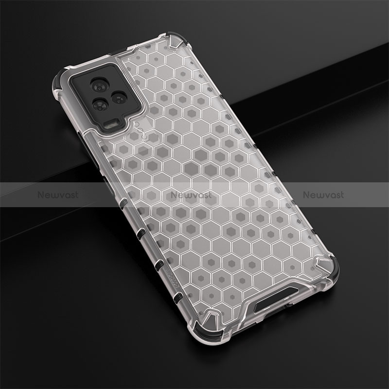 Silicone Transparent Frame Case Cover 360 Degrees AM1 for Vivo iQOO 7 5G