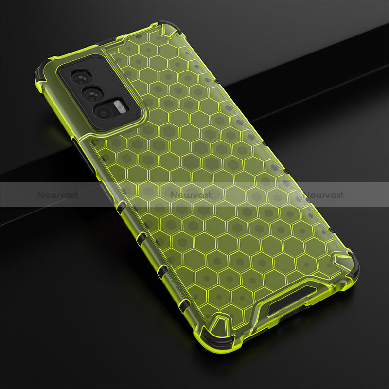 Silicone Transparent Frame Case Cover 360 Degrees AM1 for Vivo iQOO 7 India 5G