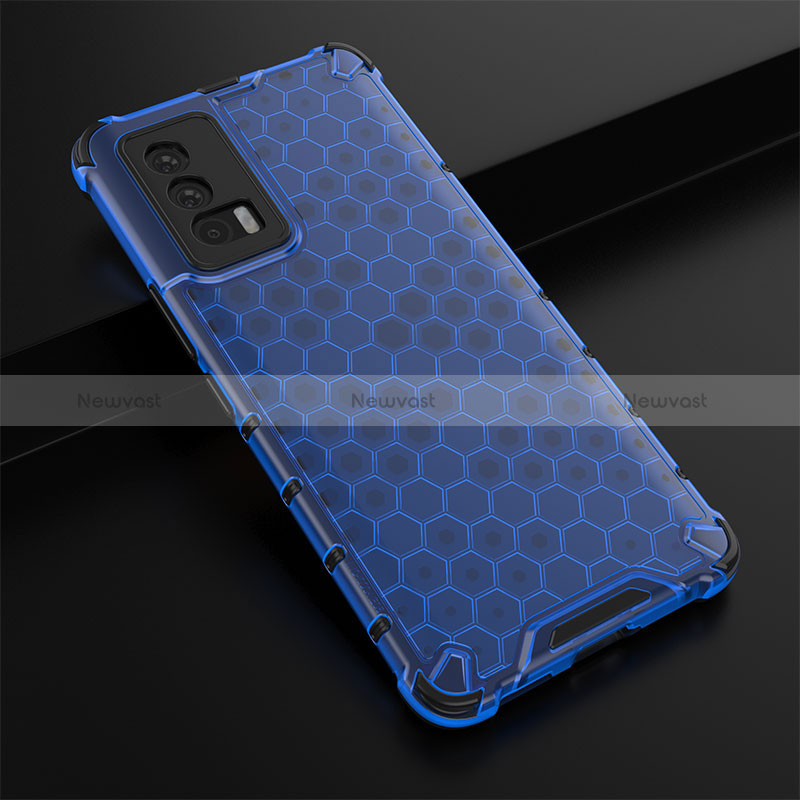 Silicone Transparent Frame Case Cover 360 Degrees AM1 for Vivo iQOO 7 India 5G