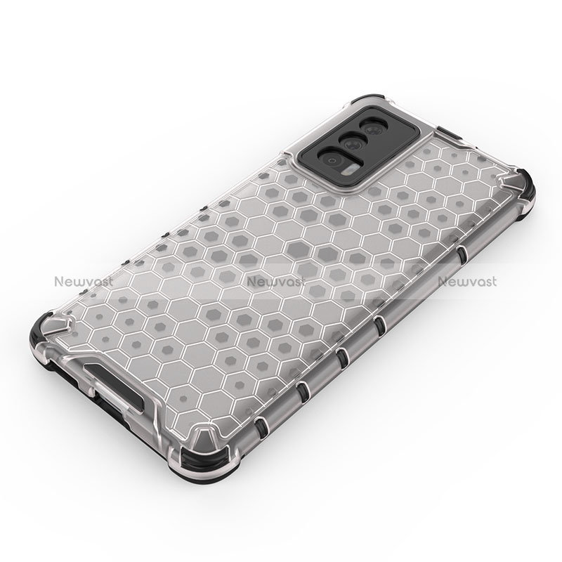 Silicone Transparent Frame Case Cover 360 Degrees AM1 for Vivo iQOO 7 India 5G