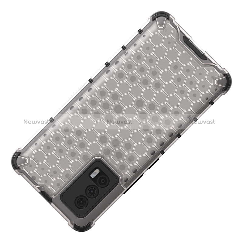 Silicone Transparent Frame Case Cover 360 Degrees AM1 for Vivo iQOO 7 India 5G