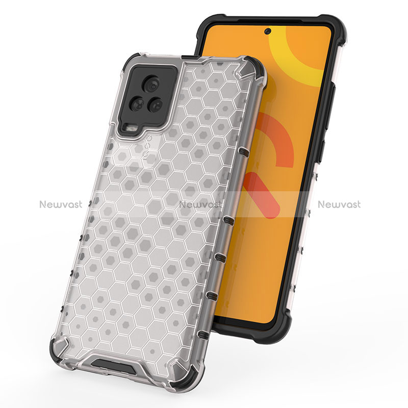 Silicone Transparent Frame Case Cover 360 Degrees AM1 for Vivo iQOO 7 Legend 5G