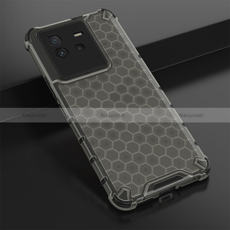 Silicone Transparent Frame Case Cover 360 Degrees AM1 for Vivo iQOO Neo6 5G