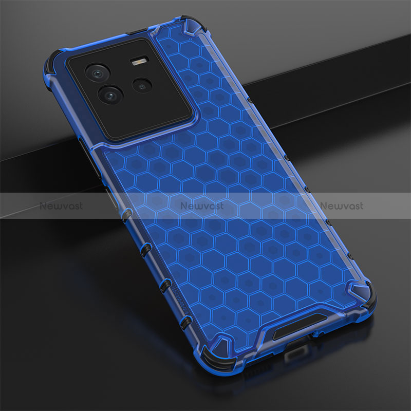 Silicone Transparent Frame Case Cover 360 Degrees AM1 for Vivo iQOO Neo6 5G