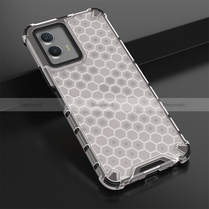 Silicone Transparent Frame Case Cover 360 Degrees AM1 for Vivo iQOO U5 5G