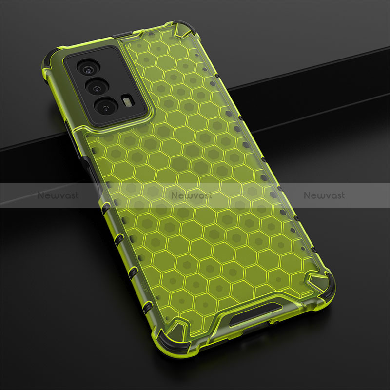 Silicone Transparent Frame Case Cover 360 Degrees AM1 for Vivo iQOO Z5 5G