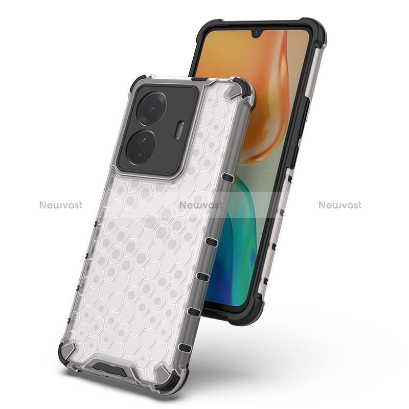 Silicone Transparent Frame Case Cover 360 Degrees AM1 for Vivo iQOO Z6 Pro 5G