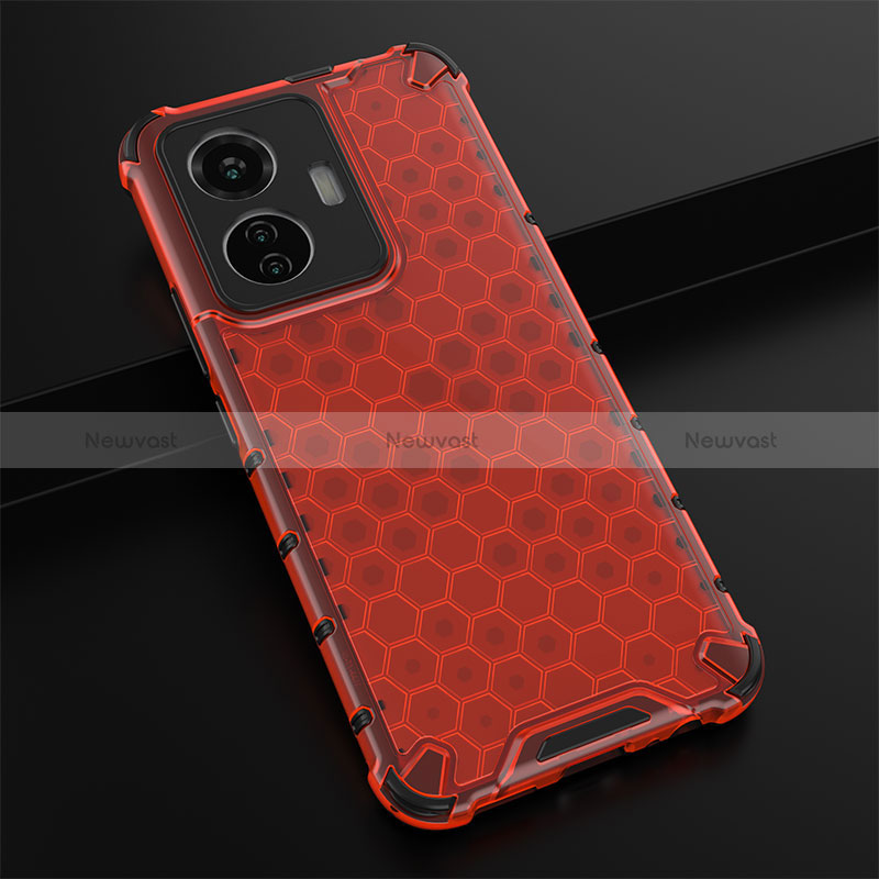 Silicone Transparent Frame Case Cover 360 Degrees AM1 for Vivo T1 4G