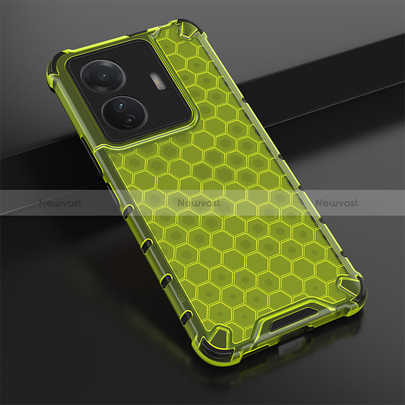 Silicone Transparent Frame Case Cover 360 Degrees AM1 for Vivo T1 5G