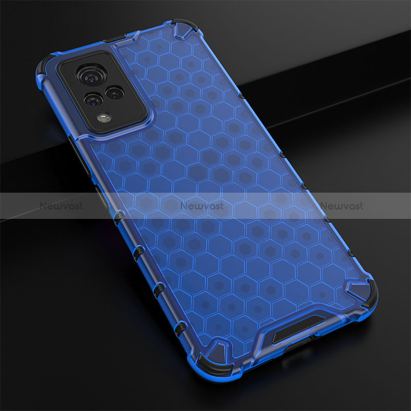 Silicone Transparent Frame Case Cover 360 Degrees AM1 for Vivo V21 5G