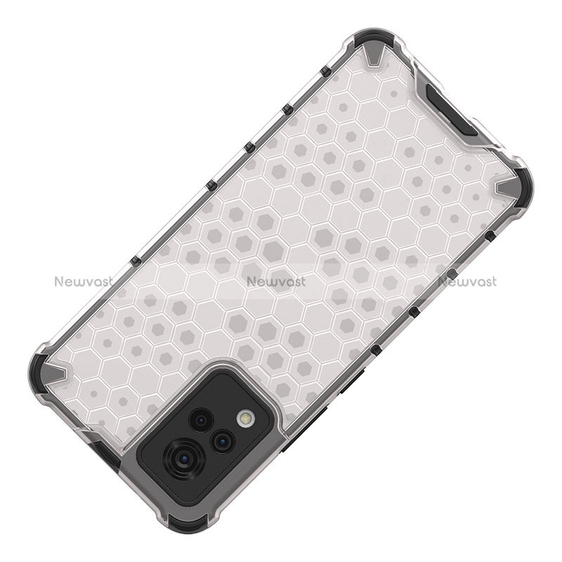 Silicone Transparent Frame Case Cover 360 Degrees AM1 for Vivo V21 5G