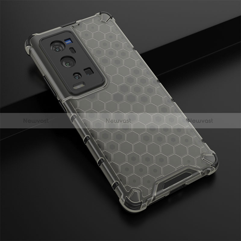 Silicone Transparent Frame Case Cover 360 Degrees AM1 for Vivo X60 Pro+ Plus 5G