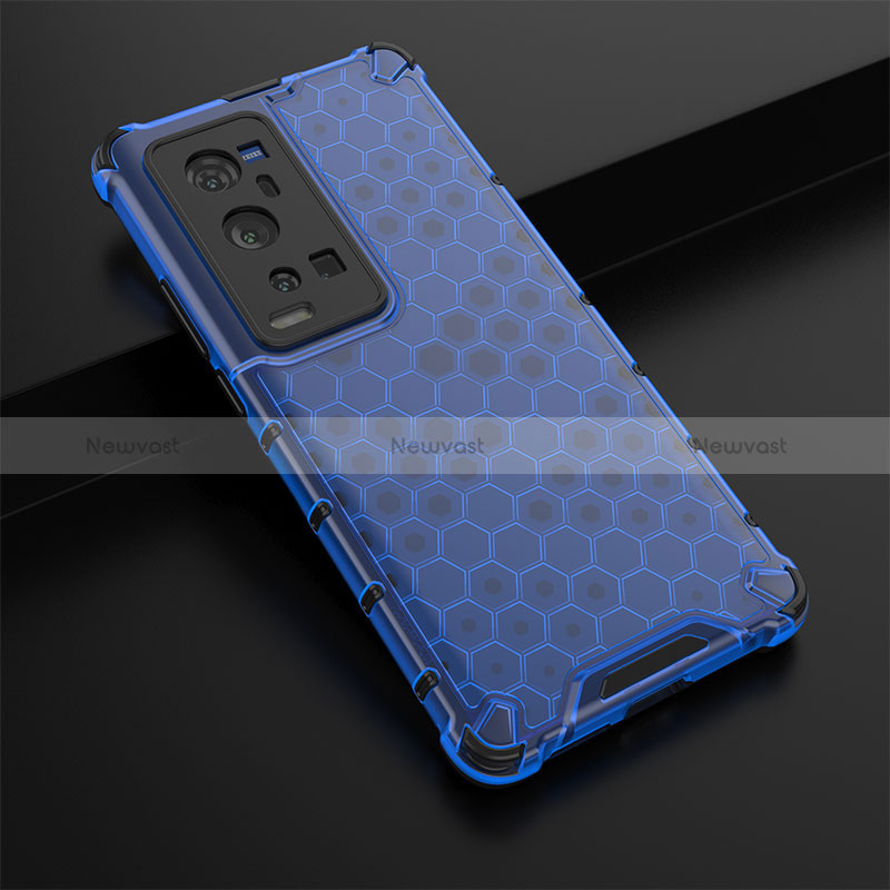 Silicone Transparent Frame Case Cover 360 Degrees AM1 for Vivo X60 Pro+ Plus 5G