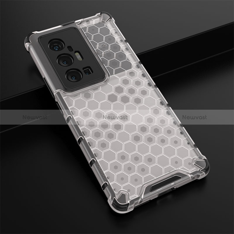 Silicone Transparent Frame Case Cover 360 Degrees AM1 for Vivo X70 Pro+ Plus 5G
