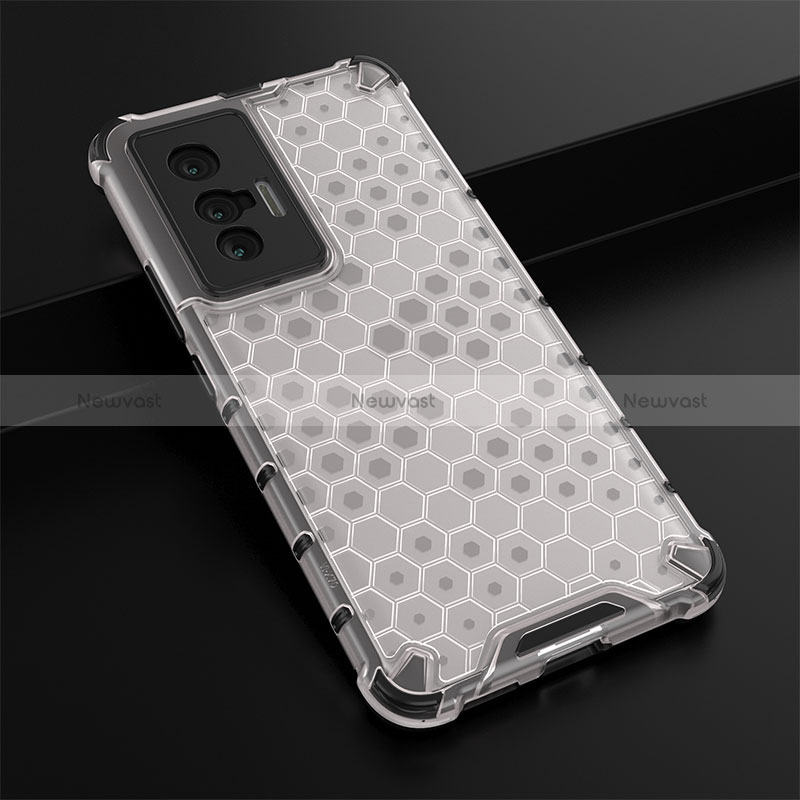 Silicone Transparent Frame Case Cover 360 Degrees AM1 for Vivo X70t