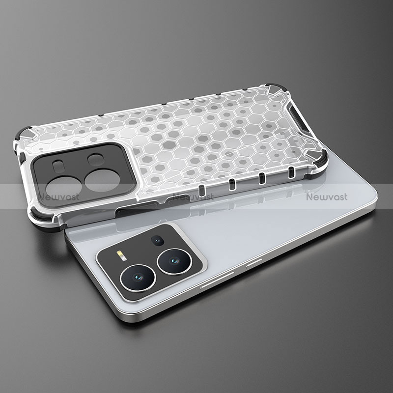 Silicone Transparent Frame Case Cover 360 Degrees AM1 for Vivo X80 Lite 5G