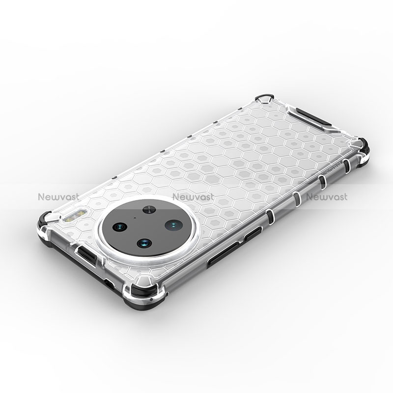 Silicone Transparent Frame Case Cover 360 Degrees AM1 for Vivo X90 Pro 5G