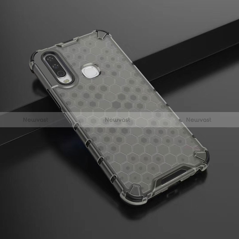 Silicone Transparent Frame Case Cover 360 Degrees AM1 for Vivo Y11 Black