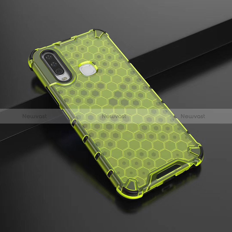 Silicone Transparent Frame Case Cover 360 Degrees AM1 for Vivo Y11 Green