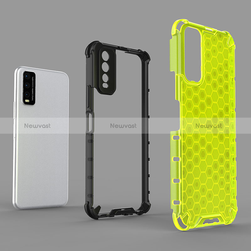 Silicone Transparent Frame Case Cover 360 Degrees AM1 for Vivo Y11s