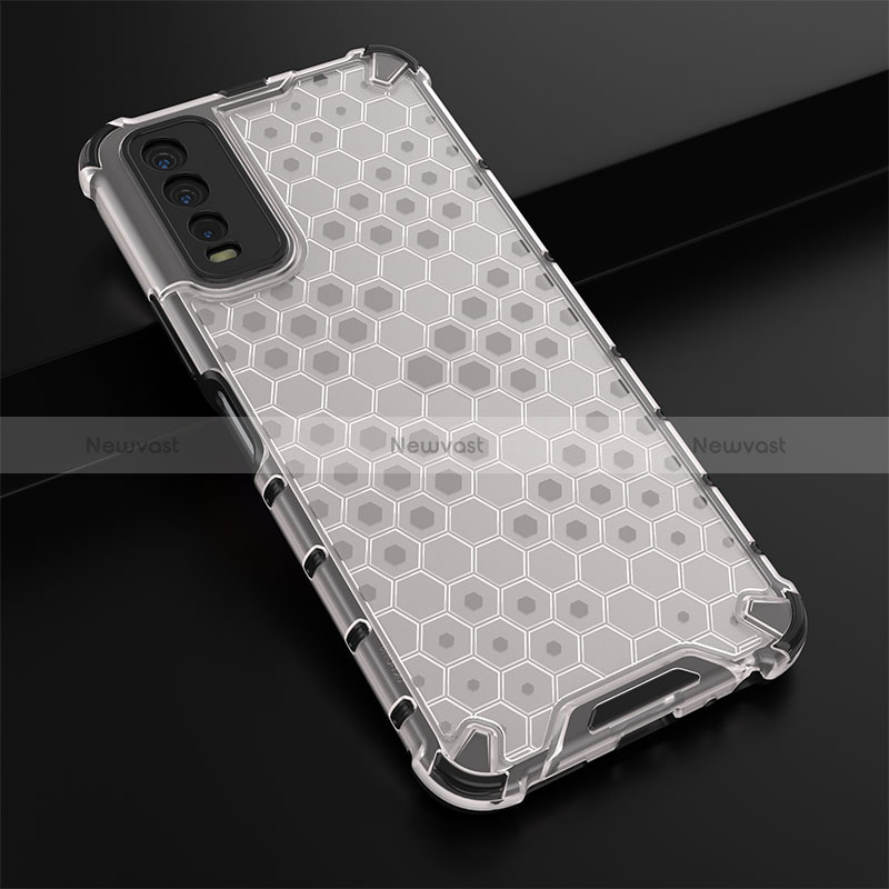 Silicone Transparent Frame Case Cover 360 Degrees AM1 for Vivo Y11s