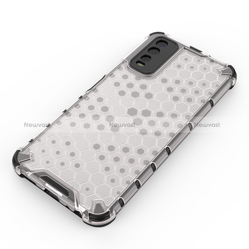 Silicone Transparent Frame Case Cover 360 Degrees AM1 for Vivo Y11s