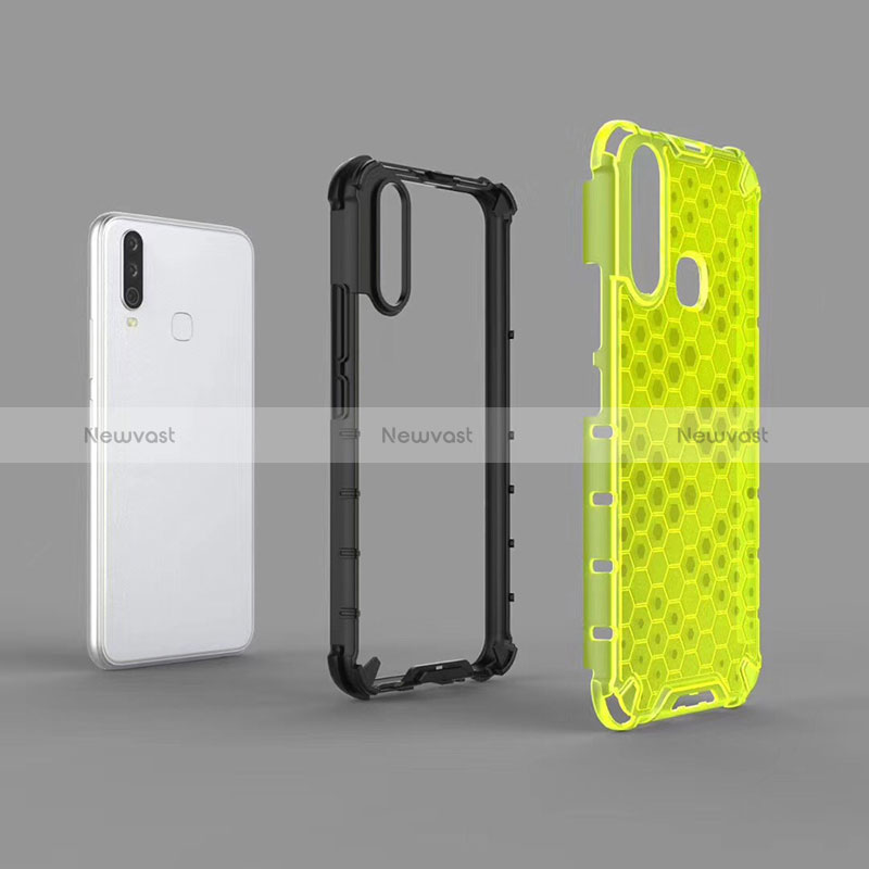 Silicone Transparent Frame Case Cover 360 Degrees AM1 for Vivo Y12