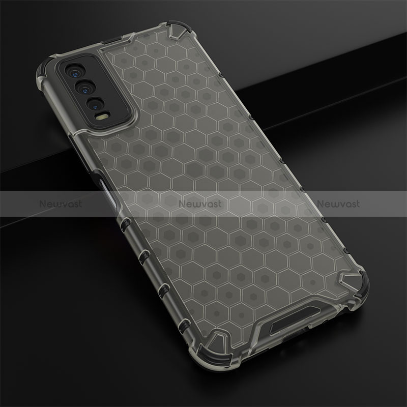 Silicone Transparent Frame Case Cover 360 Degrees AM1 for Vivo Y12A