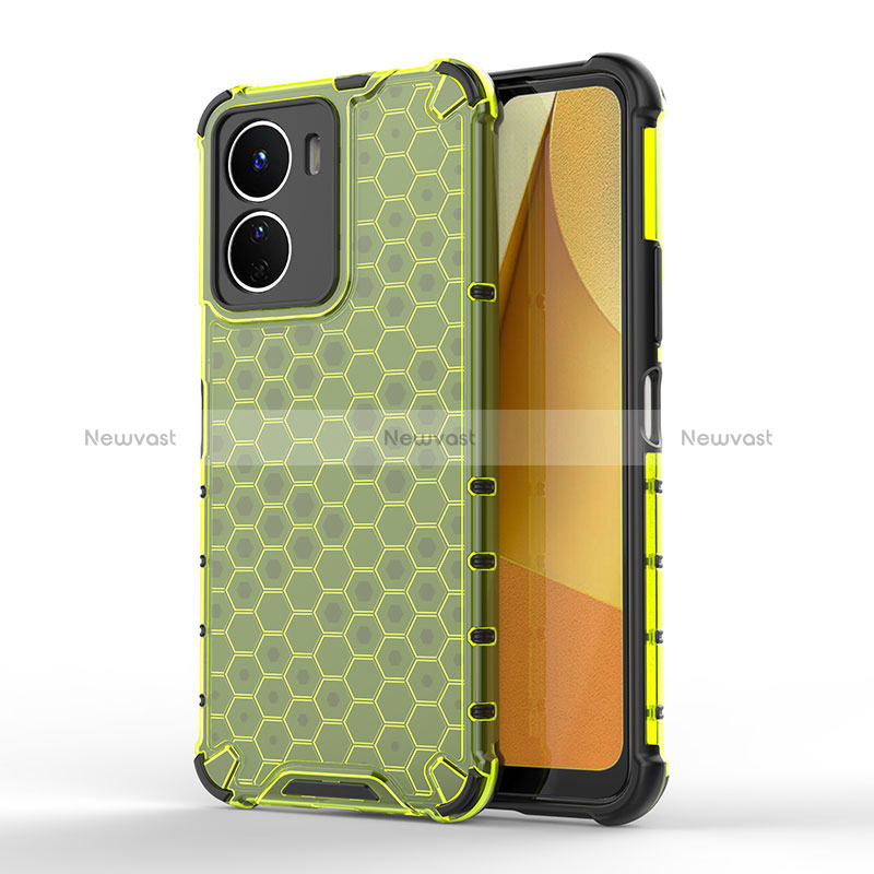 Silicone Transparent Frame Case Cover 360 Degrees AM1 for Vivo Y16