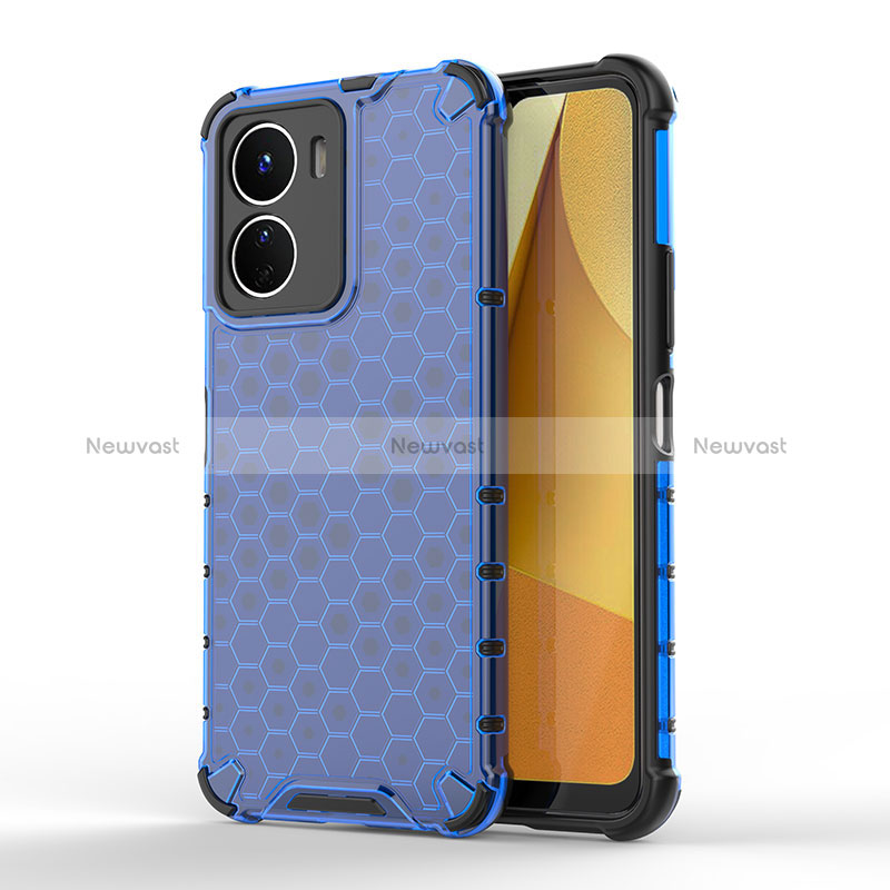 Silicone Transparent Frame Case Cover 360 Degrees AM1 for Vivo Y16